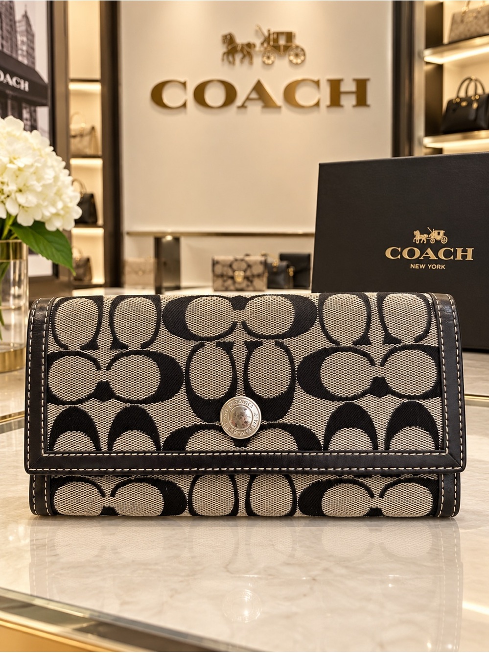 Coach Y2K Signature Canvas Continental Wallet